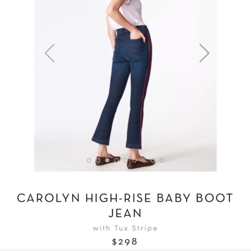 Veronica Beard Carolyn High-Rise Baby Boot Stripe